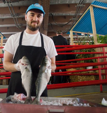 Something's fishy in La Marqueta, East Harlem. 08.07.14