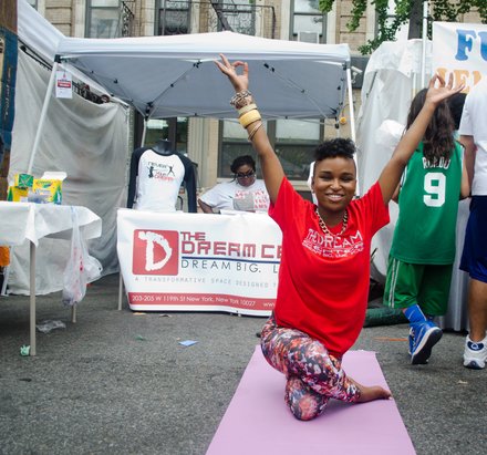 A member of the Dream Center poses for the camera. #HarlemWeek (08/17/2014)