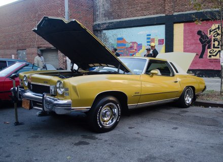 This golden 1973 Chevrolet was parked on a side street. #HarlemWeek (08/17/2014)