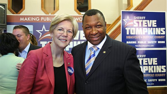 Sheriff Steve Tompkins secured the endorsement of U.S. Sen. Elizabeth Warren. Meanwhile, local state reps. and senators are facing few ... Sheriff Steve Tompkins secured the endorsement of U.S. Sen. Elizabeth Warren. Meanwhile, local state reps. and senators are facing few ...