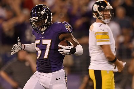 The Baltimore Ravens chose linebacker C.J. Mosley with the seventeenth overall selection in the 2014 NFL Draft. The Baltimore Ravens chose linebacker C.J. Mosley with the seventeenth overall selection in the 2014 NFL Draft.