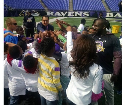 The Baltimore Ravens held their third annual Ravens TEAM Challenge at M&T bank Stadium on Monday, October 20, 2014. The Baltimore Ravens held their third annual Ravens TEAM Challenge at M&T bank Stadium on Monday, October 20, 2014.