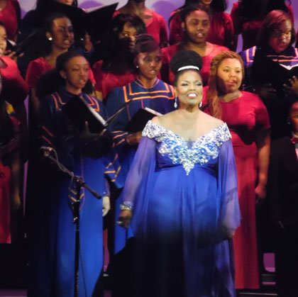 Soprano Angela M. Brown who has graced prestigious opera and symphonic stages around the world, performed before approximately 300 supporters ... Soprano Angela M. Brown who has graced prestigious opera and symphonic stages around the world, performed before approximately 300 supporters ...
