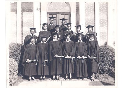 On January 9, 1865, the Baltimore Association for the Moral and Educational Improvement of Colored People opened one of Baltimore City’s first free schools for blacks in the African Baptist Church in Crane’s Building on the corner of Calvert and Saratoga Streets. Bowie State University (BSU) evolved from that early school teaching the elements of education into a comprehensive, diverse university preparing students for a changing world. The university officially launched a year-long celebration of the 150th anniversary of its founding at Reginald F. Lewis Museum of Maryland African American History & Culture in January. Above: BSU's first graduating four-year class from 1941.