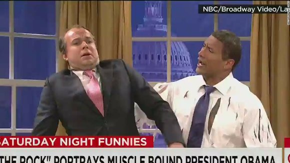 'The Rock' plays Obama on 'SNL' 'The Rock' plays Obama on 'SNL'