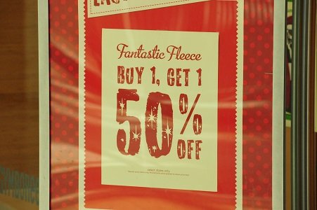 If you're like me, you rarely walk into stores until the 50% off signs pop up. If you're like me, you rarely walk into stores until the 50% off signs pop up.