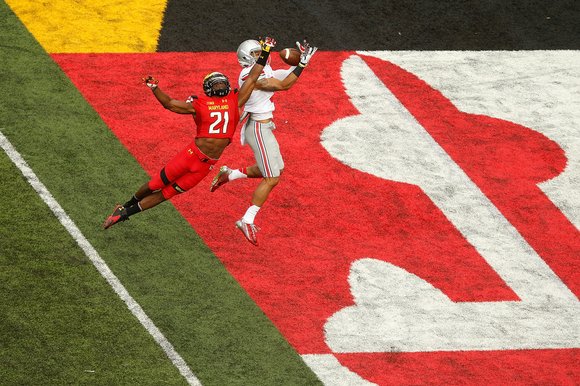 Devin Smith WR Ohio State Smith tracks the ball very well. He is more than just a vertical threat. He ... Devin Smith WR Ohio State Smith tracks the ball very well. He is more than just a vertical threat. He ...