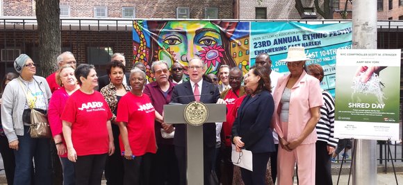 New York City Comptroller Scott M. Stringer and AARP New York State Director Beth Finkel kicked off the 2015 Shred ... New York City Comptroller Scott M. Stringer and AARP New York State Director Beth Finkel kicked off the 2015 Shred ...