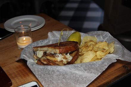 Pork belly grilled cheese