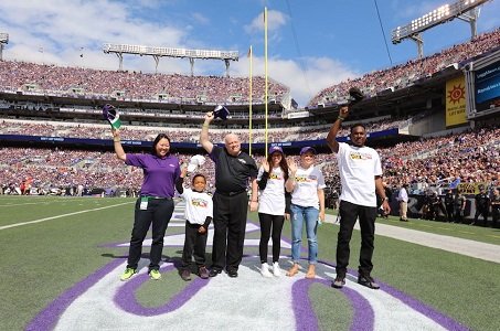 Governor Larry Hogan attended the Baltimore Ravens home opener against the Cincinnati Bengals, along with four children who are also ... Governor Larry Hogan attended the Baltimore Ravens home opener against the Cincinnati Bengals, along with four children who are also ...