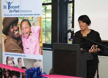 Mayor Stephanie Rawlings-Blake joined St. Vincent de Paul of Baltimore and other community leaders at the grand opening event for ... Mayor Stephanie Rawlings-Blake joined St. Vincent de Paul of Baltimore and other community leaders at the grand opening event for ...