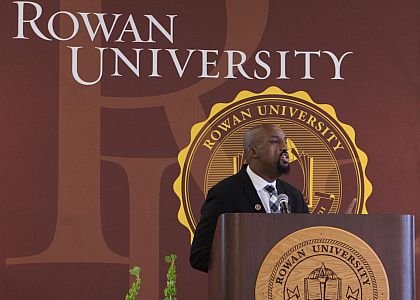 Dr. Richard Jones, Vice President for Student Life/Dean of Students for Rowan University was the Master of Ceremony.