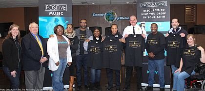 Pictured from left to right are Kim Rodkey of KLove Philly; Winslow Township Mayor Barry Wright; Renata Bass of KLovePhilly; Angela M. Brown, Executive Director, Loving Our Cities; Pastor Kevin C. Brown, The Perfecting Church; Mrs. Harley, Lighthouse of Deliverance Gospel Church; Winslow Township Police Officer Nubia Bowen; Winslow Township Police Lt. George Smith, incoming Chief of Police; Pastor Tony Harley, Lighthouse of Deliverance Gospel Church; and Pastor Steve and Christine Shuster, Sicklerville United Methodist Church.