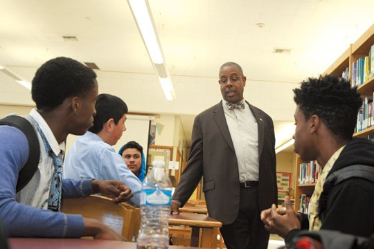 Centennial High School Principal Douglas Brown is changing the appearance of the boys in his school in Compton. The effort ... Centennial High School Principal Douglas Brown is changing the appearance of the boys in his school in Compton. The effort ...