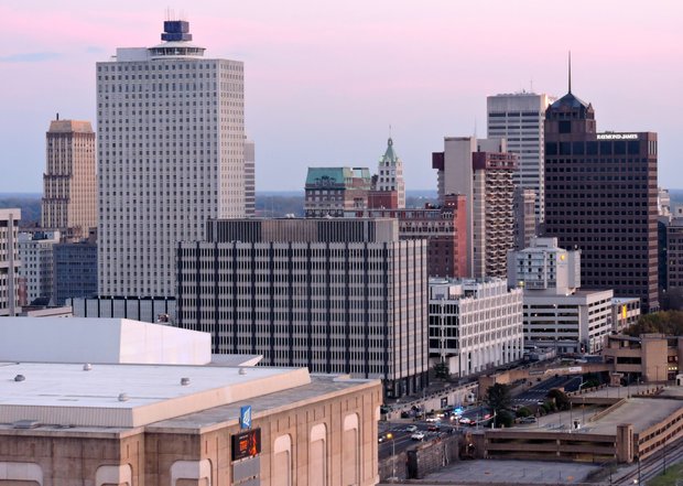 Out on the town…
The observation tower atop the Bass Pro Pyramid is one of Memphis hottest attractions. As was the case last Saturday (March 26), many make their way skyward for a view of Downtown as the sun sets. (Photo: Karanja A. Ajanaku)