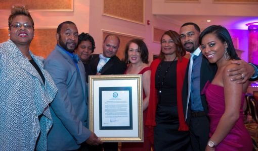 Actor, Philanthropist, Poet, Community Activist, Omari Hardwick was given a proclamation by the representatives from Office of the Mayor and Lawnside Borough Council. Hardwick is also pictured with Dr. Sandra G. Strothers, President of Lawnside Education Foundation, Inc., his sister and make up artist, Anita Gibson and Celebrity Emcee Sharrie Williams, News Anchor, WPVI, 6ABC Philadelphia.