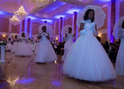 2016 Debutantes' Waltz in the Garden to the song, "Someday My Prince Will Come."