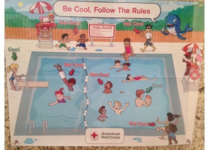 The Red Cross is apologizing after a poster depicting pool safety rules was circulated on Twitter and flamed for being ... The Red Cross is apologizing after a poster depicting pool safety rules was circulated on Twitter and flamed for being ...