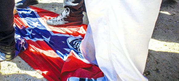 The U.S. Department of Veterans Affairs has restated a policy that bans the raising of Confederate flags on permanent poles ... The U.S. Department of Veterans Affairs has restated a policy that bans the raising of Confederate flags on permanent poles ...