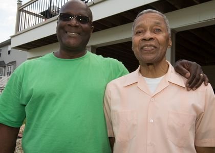 1964 Olympian, Oscar W. Moore, Jr. with his former runner, Garry Moore (Right).