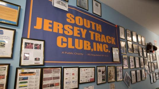 Memorabilia of South Jersey Track Club, Inc. in the home of Mr. and Mrs. Morris S. Corsey in Sicklerville, NJ.