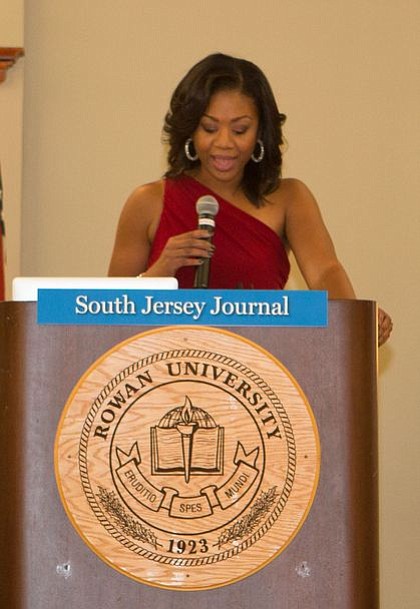 Mistress of Ceremonies Cherri Gregg, community affairs reporter for KYW Newsradio, gives opening remarks.