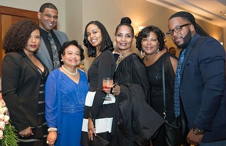 Tiffany and Brian Grandison, Gwen Devra, Jasmine Haynes, Loretta Winters (Honoree), Latanya Nelson, Kenneth Scott.