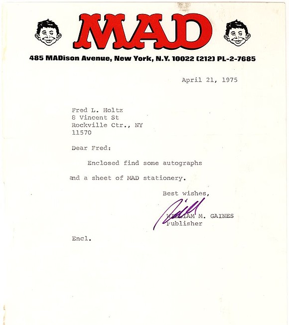 Mad Magazine S Alfred E Neuman Highlights Upcoming Lion Heart Autographs Auction In New York