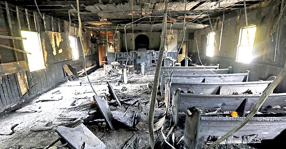 After 111 years of worship, a historical African American church was set on fire and vandalized with the phrase “Vote ... After 111 years of worship, a historical African American church was set on fire and vandalized with the phrase “Vote ...