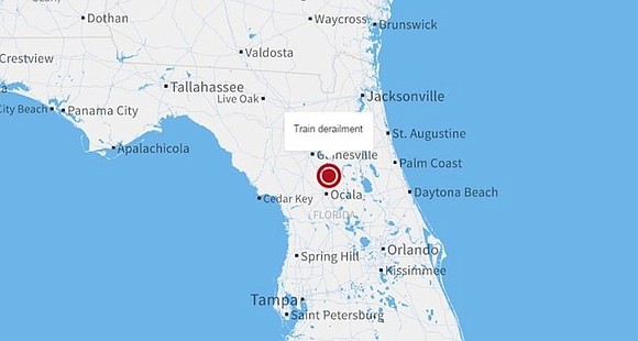 Two CSX trains derailed after colliding Wednesday morning in central Florida, the Marion County Sheriff's Office and CSX said. Two CSX trains derailed after colliding Wednesday morning in central Florida, the Marion County Sheriff's Office and CSX said.