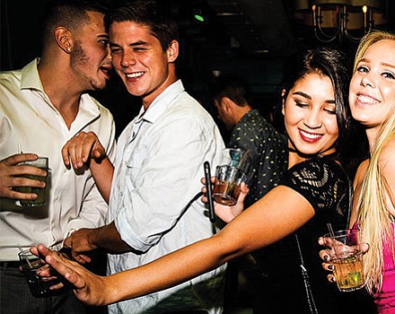 Club-goers attend the live performance of Fabolous at Cure Lounge.