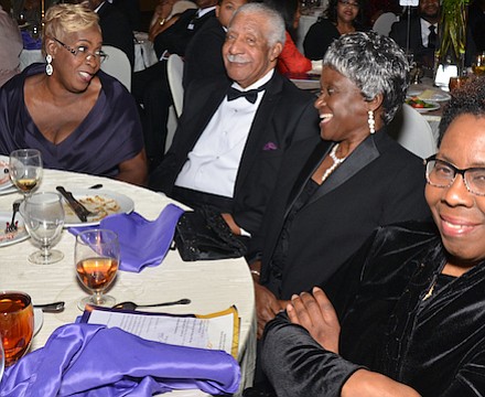 Well-wishers were plentiful…
The 60th Pastoral Celebration was a black tie affair that drew family, myriad friends and supporters. The evening included multiple presentations from elected officials past and present, members of the clergy and others. (Photo: Tyrone P. Easley)