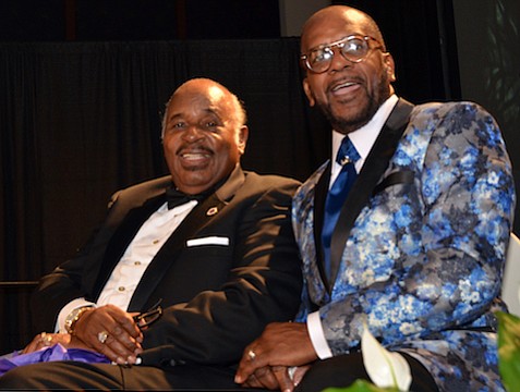 Keeping it rolling…
The toast masters for the gala were the Rev. Roger Brown (right) and Dr. Edward Parker. (Photo: Tyrone P. Easley)