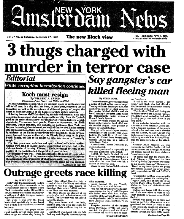 New York Amsterdam News Coverage Of The Howard Beach Racial Incident New York Amsterdam News Coverage Of The Howard Beach Racial Incident