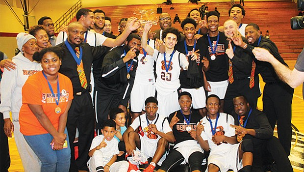 The New Mission High School girls basketball team and the Brighton High boys basketball team are city league champions on Thursday, Feb. 23 at Madison Park. New Mission defeated Fenway 55-50 and Brighton beat TechBoston 76-64. City Councilor Tito Jackson was on hand to celebrate. Both teams and several others in the BPS are competing in the state tournament round as we go to press this week