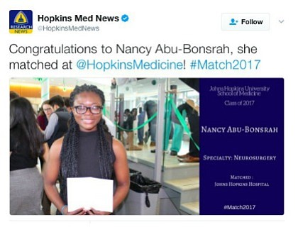 In the 30 years that Johns Hopkins School of Medicine's neurosurgical department has accepted residents, there has never been a ... In the 30 years that Johns Hopkins School of Medicine's neurosurgical department has accepted residents, there has never been a ...
