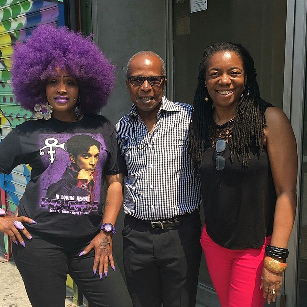 (l to r) Caran Menadry, Billy Mitchell of the Apollo Theater and AmNews Editor Nayaba Arinde