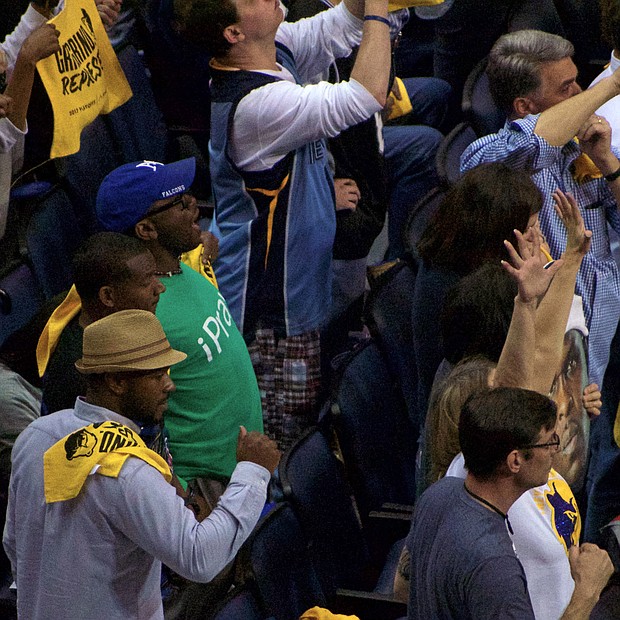 For Grizzlies fans, the 110-108 OT victory was an energy-wrenching affair stamped with the thrill of victory. (Photo: Karanja A. Ajanaku)