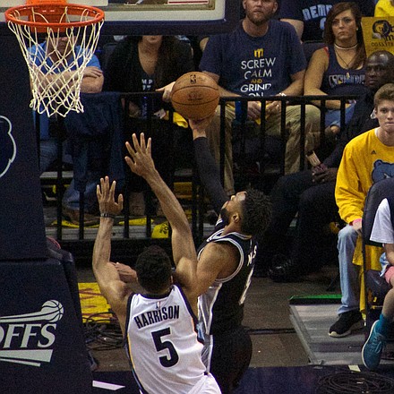 Andrew Harrison refused to give up when he saw the Spurs' Patty Mills on a breakaway and his block was a game saver. (Photo: Karanja A. Ajanaku)