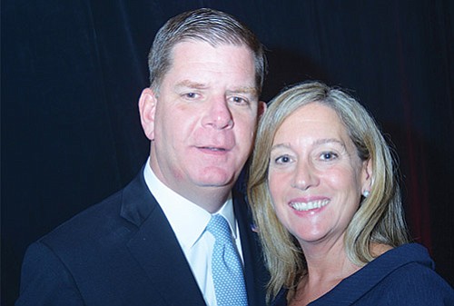 Mayor Walsh and long-time partner Laurie Higgins