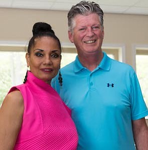 Loretta Winters with Daniel P. Teefy, Mayor of Williamstown.