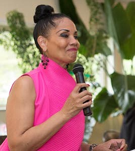 Loretta Winters at podium. – Photo by April A. Ward