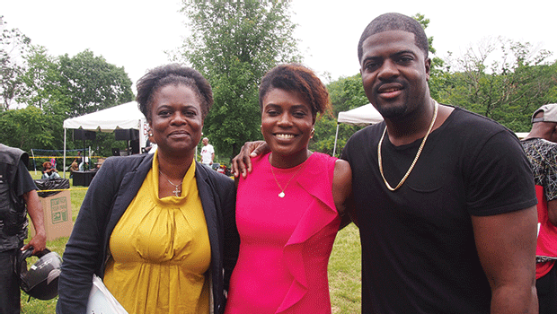 Danielle Williams with daughter Domonique Williams and son Michael Williams.