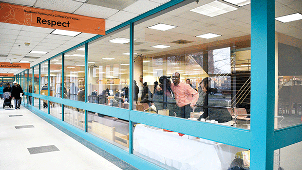 This past summer, we held open registration in the first floor of the Library, due to a lack of common areas. In Fall 2017, we’ll move events like this to the new Student Commons.