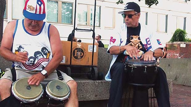 Drummers Rafael Negron and Raoul Garcia