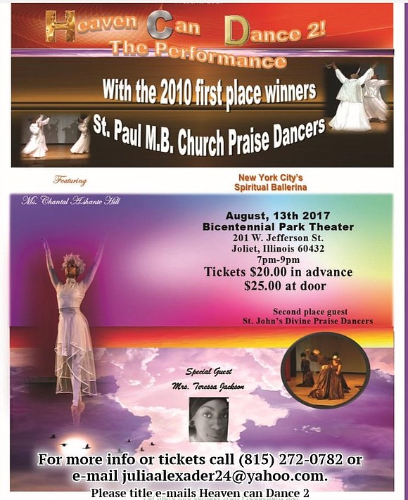 Bicentennial Park will host a performance of Heaven Can Dance 2 this weekend on Sunday, August 13 from 7-9 p.m. Bicentennial Park will host a performance of Heaven Can Dance 2 this weekend on Sunday, August 13 from 7-9 p.m.