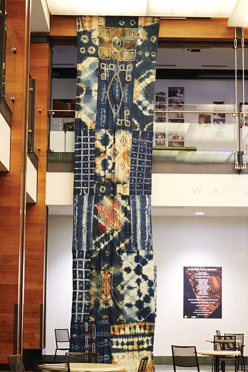 Artist Stephen Hamilton worked with Boston teenagers for four months, teaching them West African dyeing, weaving and embellish processes. Their ... Artist Stephen Hamilton worked with Boston teenagers for four months, teaching them West African dyeing, weaving and embellish processes. Their ...
