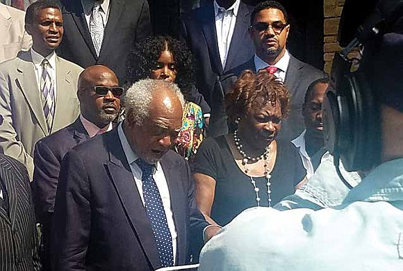 Davis said during his press conference at Rock of our Salvation Church, located in the Austin community, that he has ... Davis said during his press conference at Rock of our Salvation Church, located in the Austin community, that he has ...