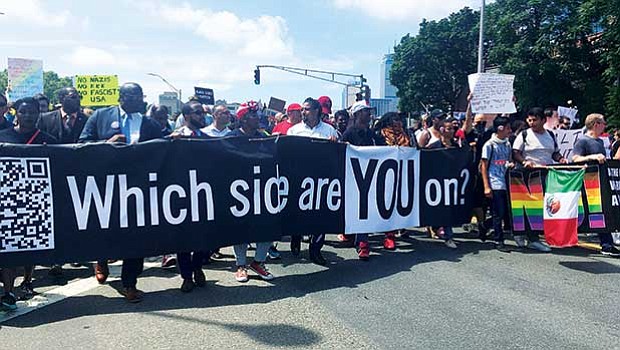 Fight Supremacy marchers used chants and signs to decry any who would promote racism, white supremacy, white nationalism, neo-Nazism and similar mentalities.