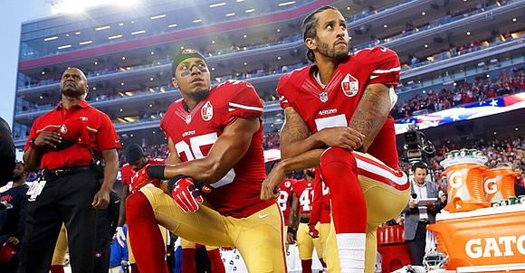 San Francisco 49ers safety Eric Reid has resumed kneeling during the national anthem after joining then-teammate Colin Kaepernick in his ... San Francisco 49ers safety Eric Reid has resumed kneeling during the national anthem after joining then-teammate Colin Kaepernick in his ...